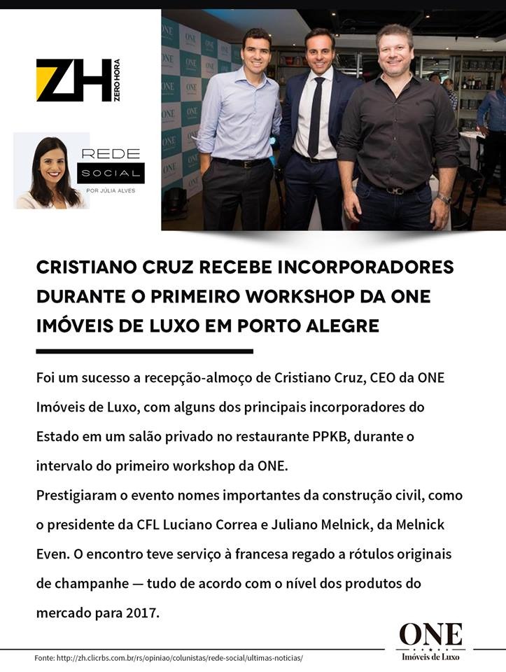 ONE Realiza Workshop de Luxo em Porto Alegre